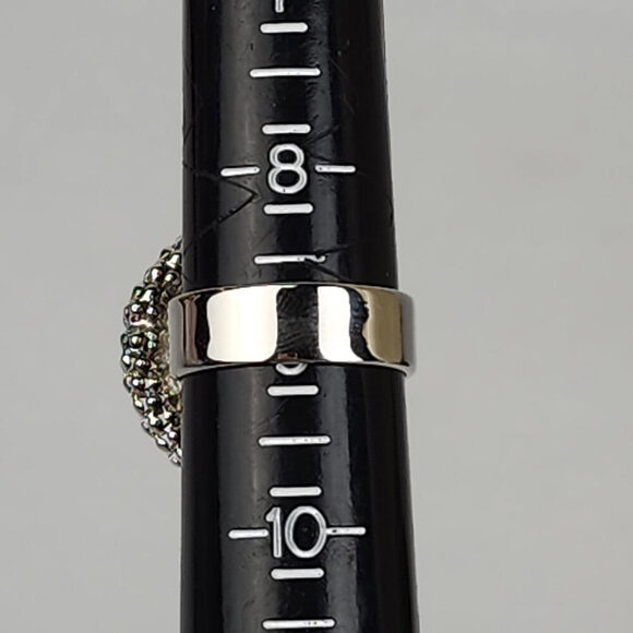 Blue Natural Stone 925 Sterling Silver Ring Size 9 - Picture 8 of 8